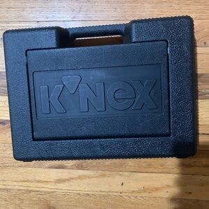 K'NEX Genuine Vintage EMPTY Storage Box Case. 14x10x4in Hard Plastic Black